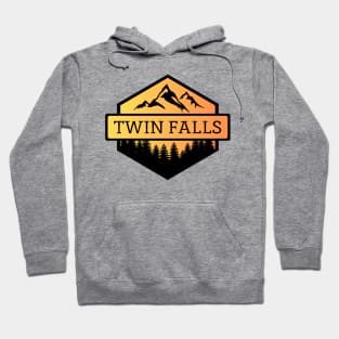 Twin Falls Idaho Mountains and Trees Hoodie